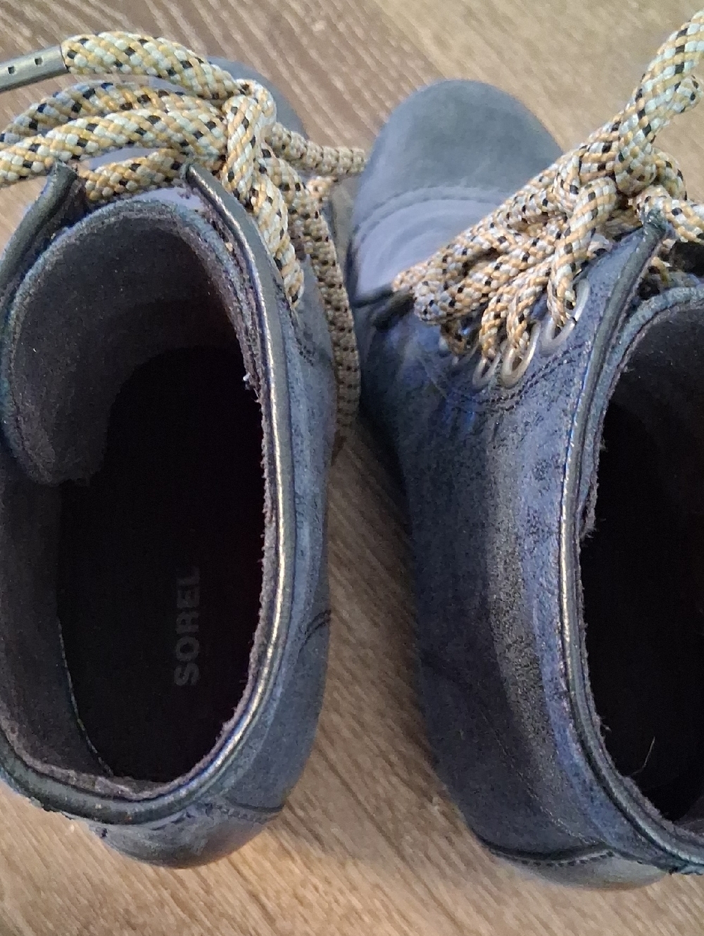Sorel PDX Navy Lace-Up Ankle Boots with Contrast Laces - Picture 8 of 10